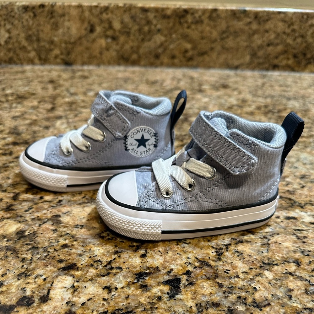 Converse Kids Light Gray High-Top Sneakers